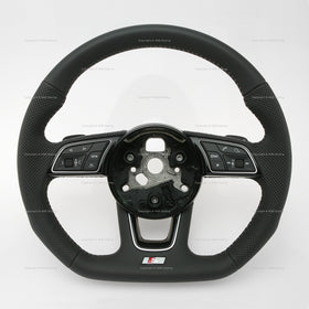 17-24 Audi A3 A4 A5 S3 S54 S5 S-Line Flat Bottom Steering Wheel with Multimedia Controls & Gear Shift Paddles # 8W0-419-091-DH-JAH, 8W0.419.091.DH.JAH, 8W0419091DHJAH, 81A-419-091-AD-JAH, 81A.419.091.AD.JAH, 81A419091ADJAH, 8W0-419-091-AF-JAH, 8W0.419.091.AF.JAH, 8W0419091AFJAH