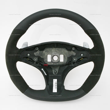 08-11 Mercedes-Benz C63 AMG flat bottom design alcantara & leather steering wheel featuring extended gear shift paddles # 204-460-29-03-9C08