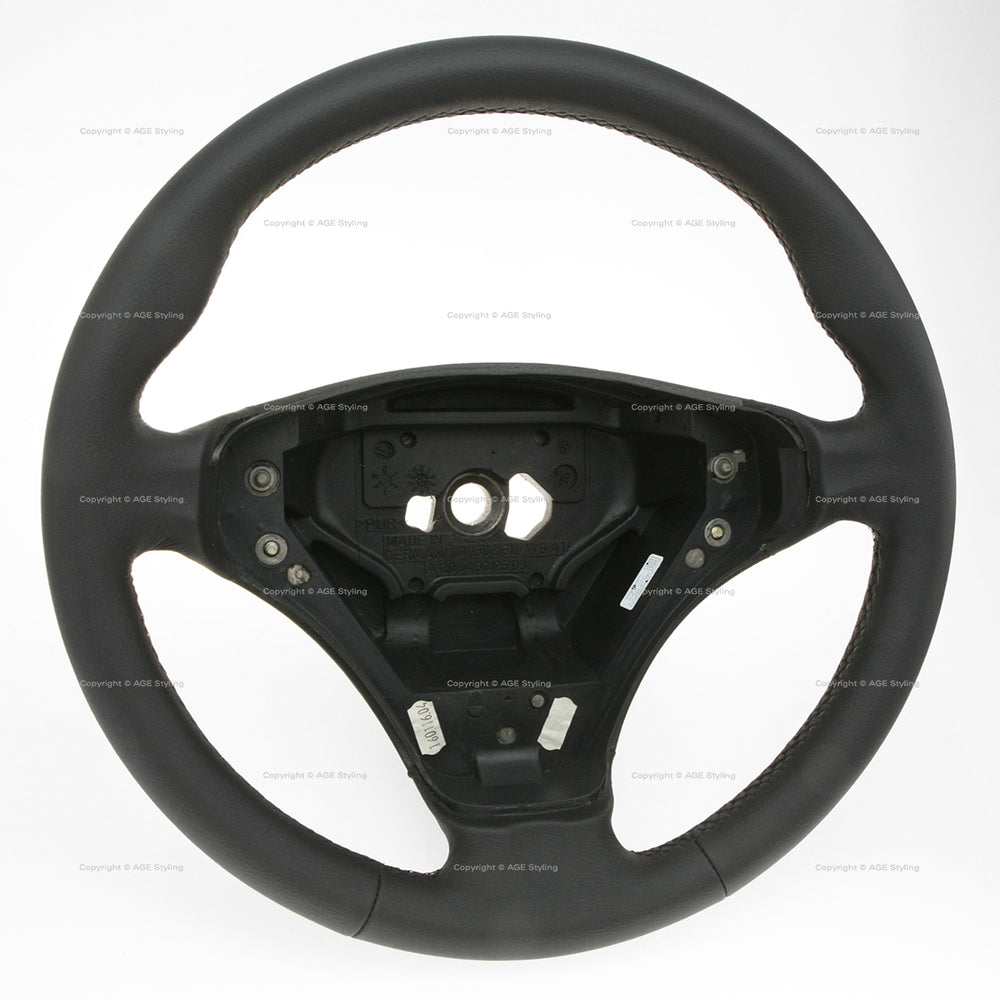 02-05 Mercedes-Benz C230 Schwarzes Lederlenkrad # 203-460-25-03-9C29