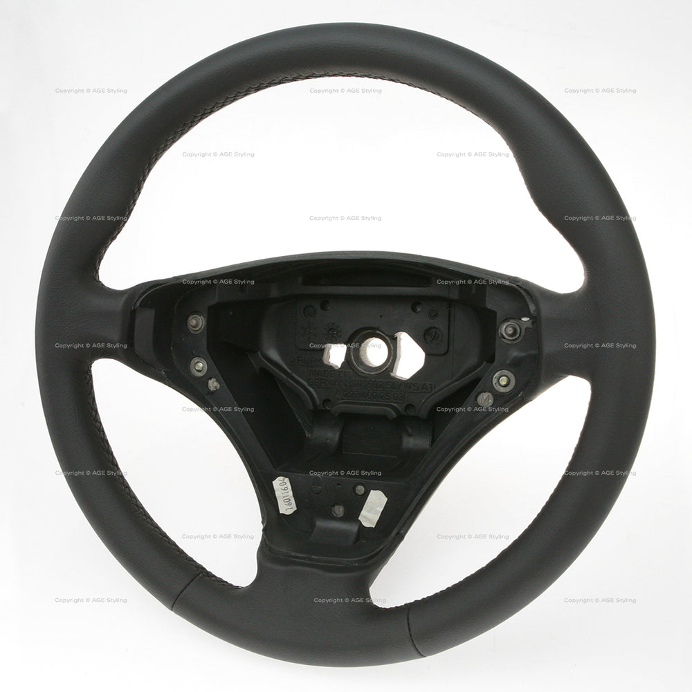 02-05 Mercedes-Benz C230 Schwarzes Lederlenkrad # 203-460-25-03-9C29