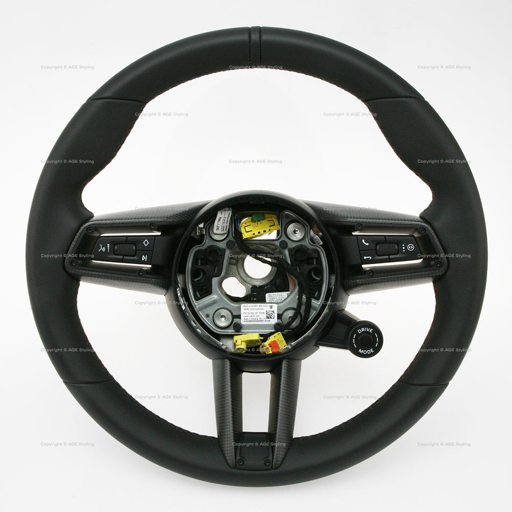 20-26 Porsche 992 GT-Style Steering Wheel w Carbon Fiber Trim & Mode Switch # 9GT-419-091-BN-900