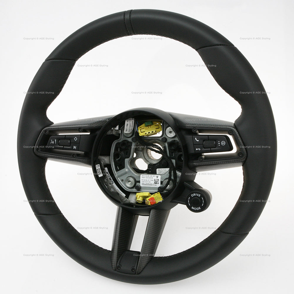 20-24 Porsche 992 GT-Style Lenkrad mit Carbonfaser-Zierelementen # 9GT-419-091-BN-900