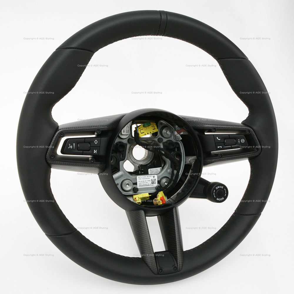 20-24 Porsche 992 GT-Style Lenkrad mit Carbonfaser-Zierelementen # 9GT-419-091-BN-900
