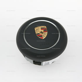 Porsche Macan S GTS Turbo Driver Airbag Black Leather # 95B-880-201-G-A34, 95B 880 201 G A34, 95B880201GA34