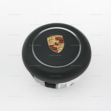 Porsche Macan S GTS Turbo Driver Airbag Black Leather # 95B-880-201-G-A34, 95B 880 201 G A34, 95B880201GA34