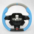 15-24 Lamborghini Huracan STO Blue Leather Steering Wheel # 4T0-419-091-X