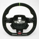 15-24 Lamborghini Huracan STO Black Suede Green Top Steering Wheel # 4T3‑419‑091‑B‑XZ0