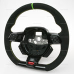 15-24 Lamborghini Huracan STO Black Suede Green Top Steering Wheel # 4T3‑419‑091‑B‑XZ0