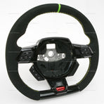 15-24 Lamborghini Huracan STO Black Suede Green Top Steering Wheel # 4T3‑419‑091‑B‑XZ0