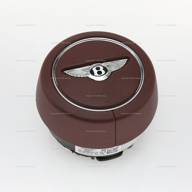 19-26 Bentley Bentayga Continental Flying Spur Driver Airbag Cricket Ball Red Leather # 36A-880-201-H-10Y, 36A 880 201 H 10Y, 36A880201H10Y