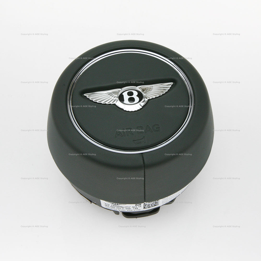 Bentley Bentayga Continental Flying Spur Driver Airbag Cumbrian Green Leather # 36A-880-201-H-V50, 36A 880 201 H V50, 36A880201HV50