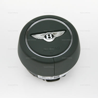 Bentley Bentayga Continental Flying Spur Driver Airbag Cumbrian Green Leather # 36A-880-201-H-V50, 36A 880 201 H V50, 36A880201HV50
