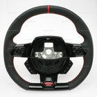 15-24 Lamborghini Huracan Black Leather Red Top Steering Wheel # 4T0-419-091-S