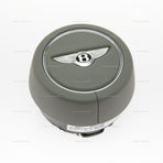 19-26 Bentley Bentayga Continental Flying Spur Driver Airbag Porpoise Gray Leather # 36A-880-201-H-1DR