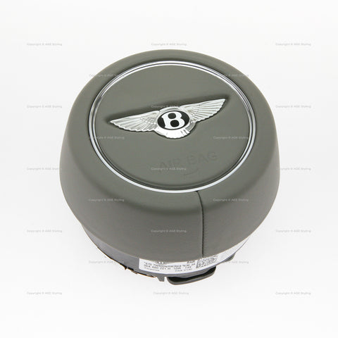 19-26 Bentley Bentayga Continental Flying Spur Driver Airbag Porpoise Gray Leather # 36A-880-201-H-1DR