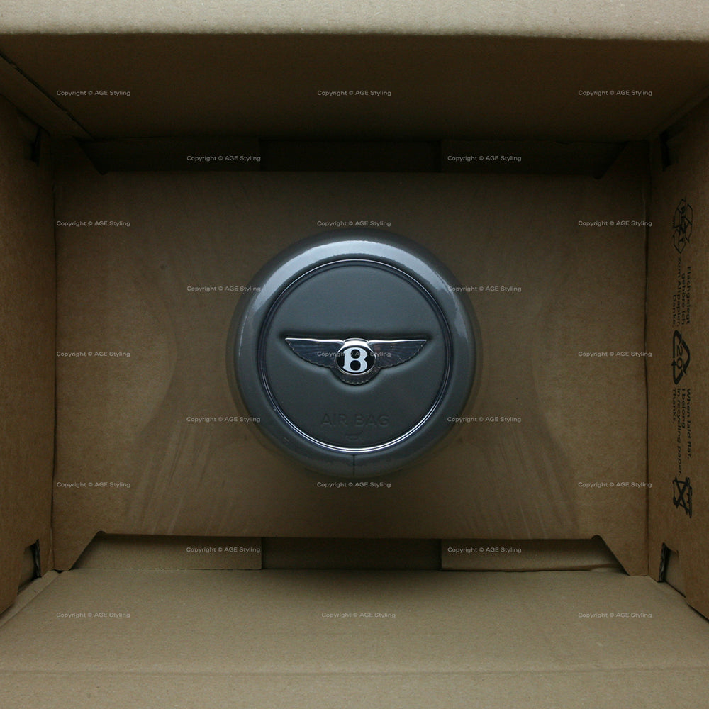 19-26 Bentley Bentayga Continental Flying Spur Driver Airbag Porpoise Gray Leather # 36A-880-201-H-1DR