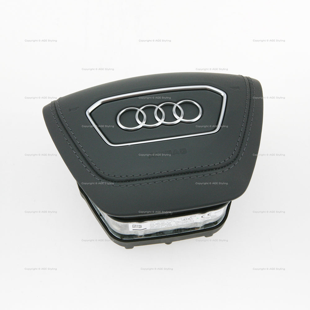 19-25 Audi A6 A7 A8 Driver Airbag Turmalin Blue Leather # 4N0-880-201-Q-CJ6, 4N0 880 201 Q CJ6, 4N0880201QCJ6