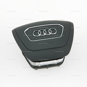 19-25 Audi A6 A7 A8 Driver Airbag Turmalin Blue Leather # 4N0-880-201-Q-CJ6, 4N0 880 201 Q CJ6, 4N0880201QCJ6