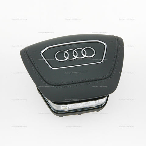 19-25 Audi A6 A7 A8 Driver Airbag Turmalin Blue Leather # 4N0-880-201-Q-CJ6
