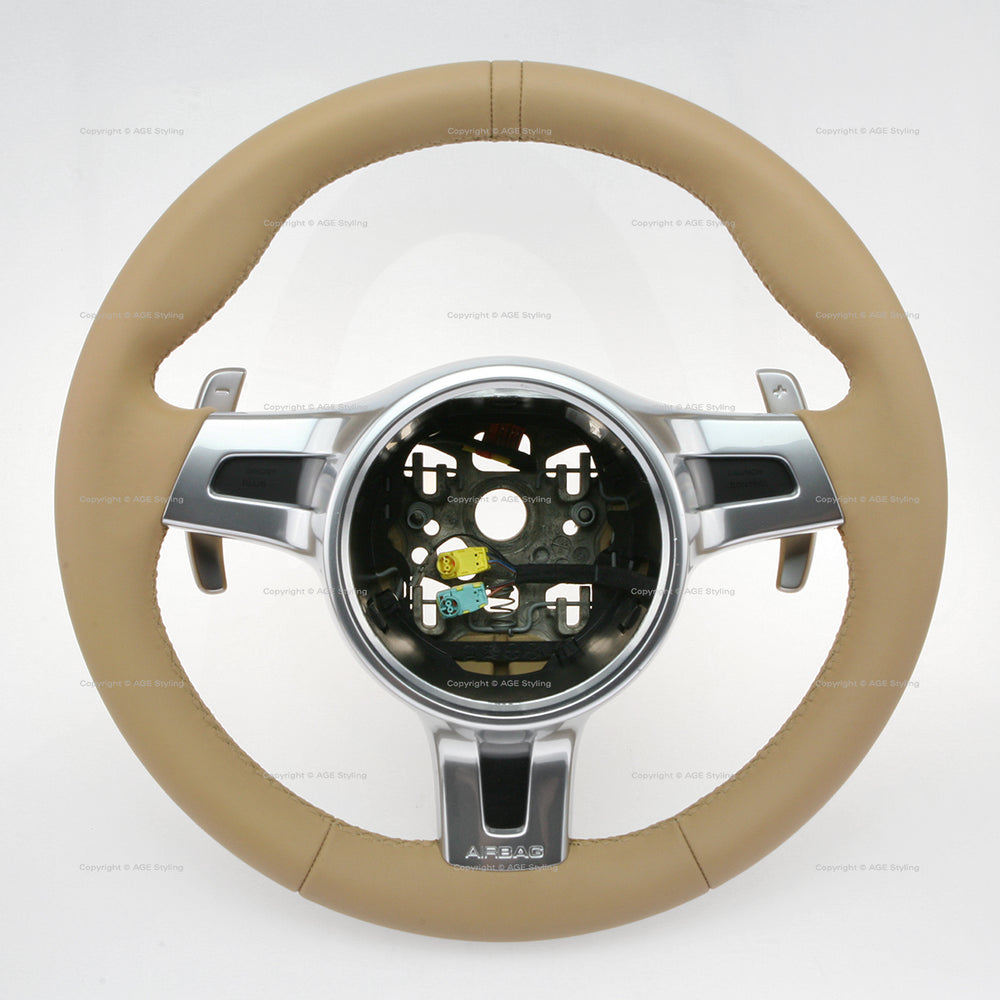 10-16 Porsche Panamera PDK Chrono Steering Wheel Luxor Leather # 970-347-803-33-9J9, 970-347-803-30-9J9, 970-347-803-31-9J9, 970-347-803-80-9J9, 970-347-803-92-9J9