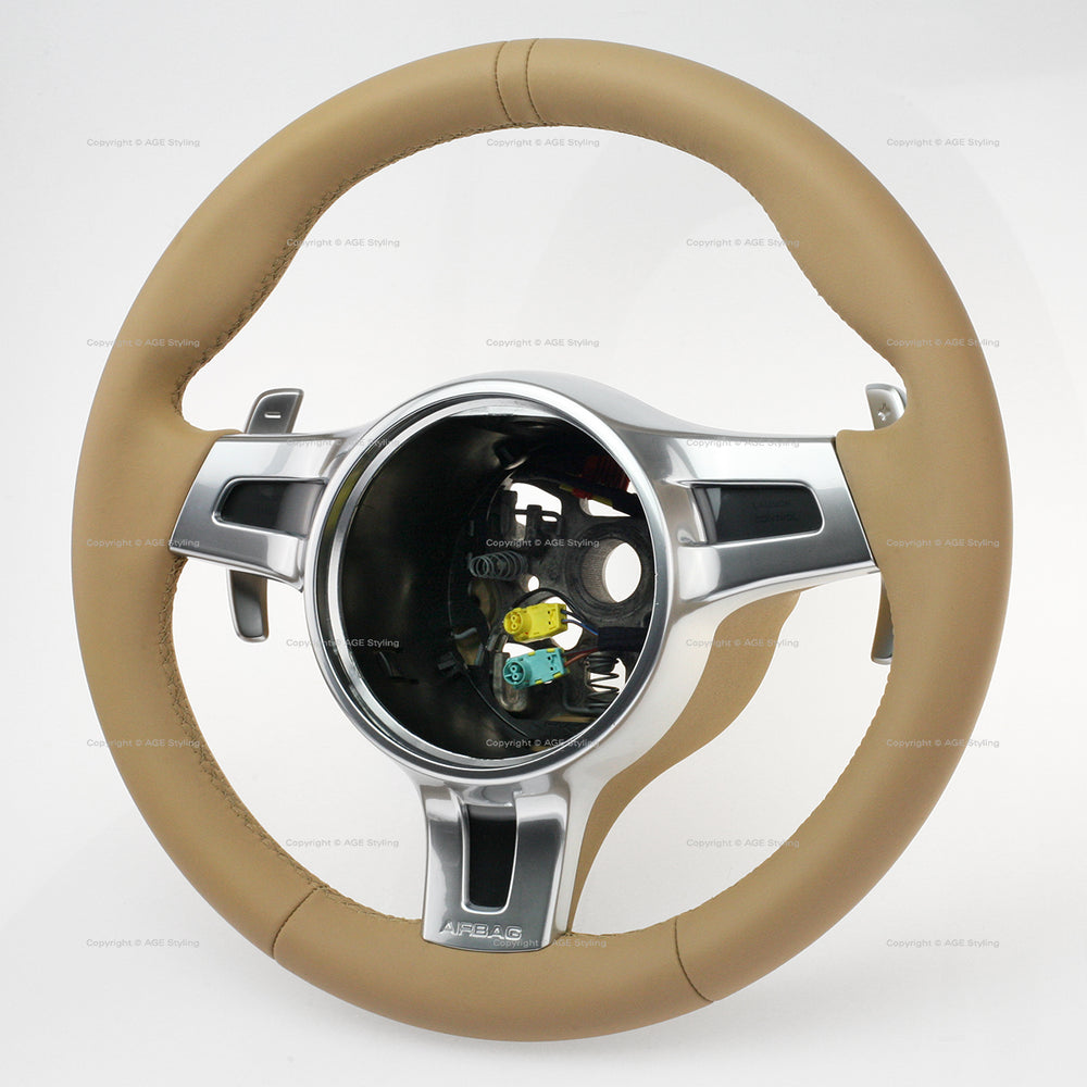 10-16 Porsche Panamera PDK Chrono Steering Wheel Luxor Leather # 970-347-803-33-9J9