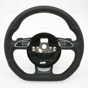 13-17 Audi A4 A5 Q5 Flat Bottom Steering Wheel w DSG Paddles # 8K0-419-091-CF-INU, 8K0419091CFINU, 8K0.419.091.CF.INU, 8K0-419-091-EE-INU, 8K0419091EEINU, 8K0.419.091.EE.INU