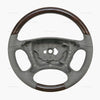 07-09 Mercedes-Benz CLK320 CLK350 CLK55 AMG Walnut Wood Grey Leather Steering Wheel # 219-460-38-03-7F62