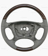 07-09 Mercedes-Benz CLK320 CLK350 CLK55 AMG Walnut Wood Grey Leather Steering Wheel # 219-460-38-03-7F62