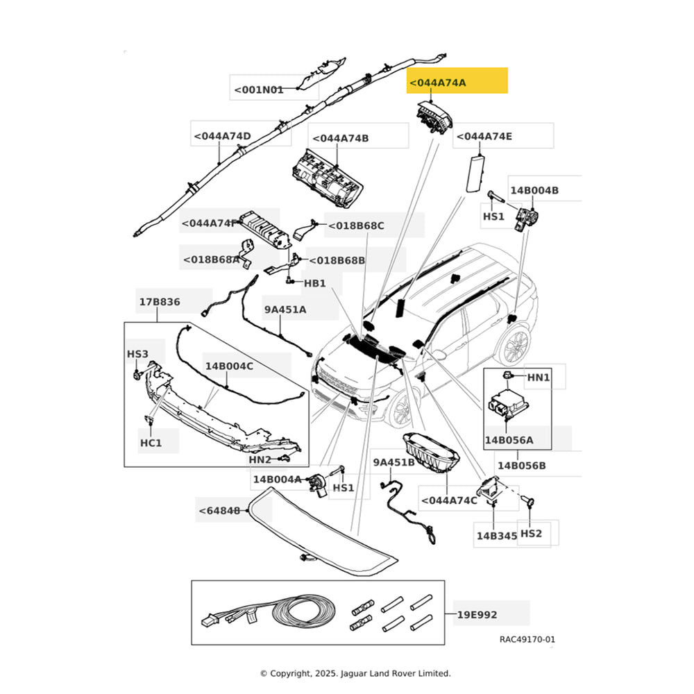 17-19 Land Rover Discovery Sport Driver Airbag # LR104489