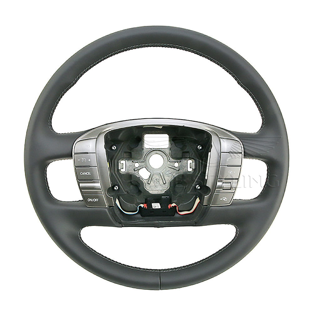 11-16 VW Phaeton Gray Leather Steering Wheel # 3D0-419-091-BN-RUU