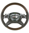 12-19 Mercedes-Benz GL350 GL450 GL550 ML250 ML350 ML400 GLS63 ML63 Brown Ash Wood Steering Wheel # 166-460-01-18-8P18