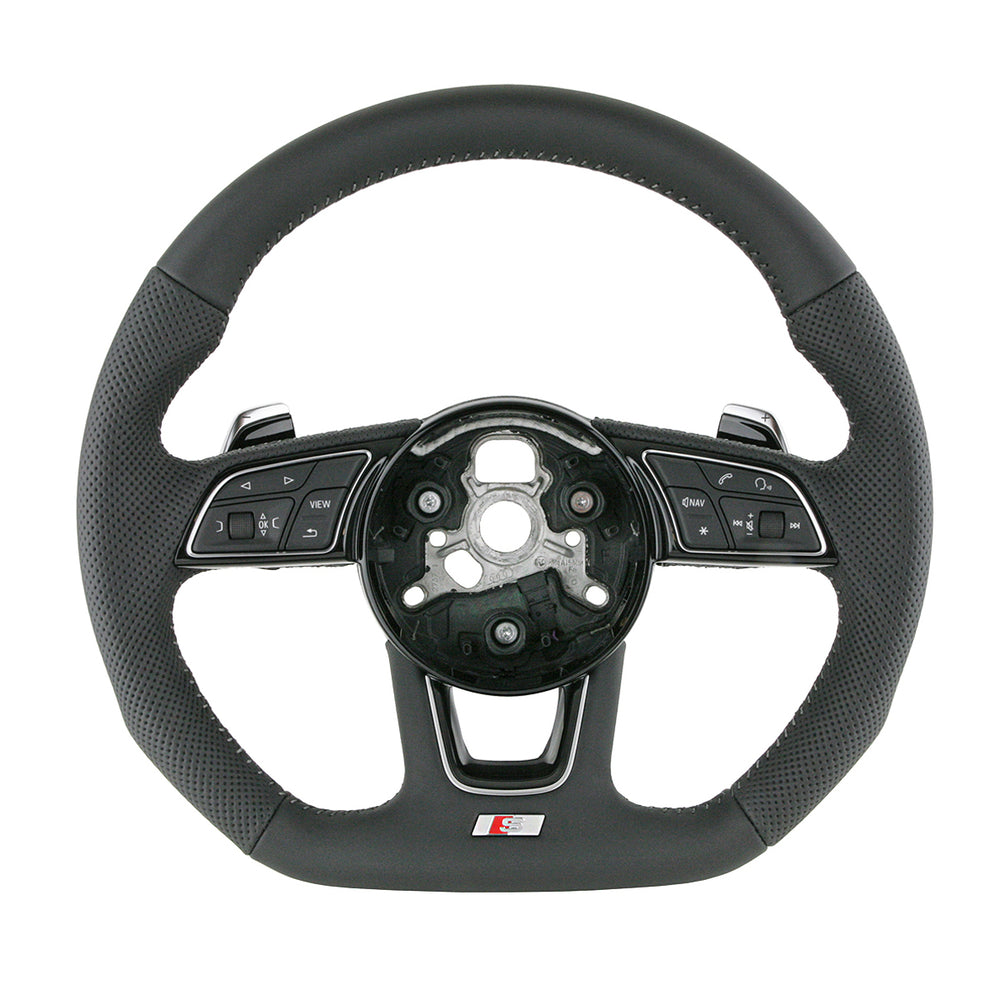 16-20 Audi A3 A4 S3 S4 Flat Bottom S-Line Steering Wheel # 8W0-419-091-AD-INU