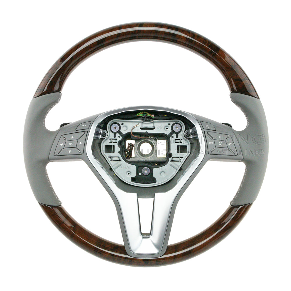 12-13 Mercedes-Benz E350 E400 Coupe Walnut Wood Steering Wheel # 218-460-39-03-7K53