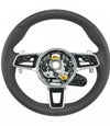 17-20 Porsche 911 Cayman 718 Boxster Steering Wheel Gray Leather # 9P1-419-091-EJ-OE5