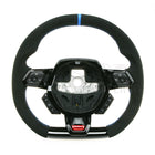 15-24 Lamborghini Huracan Performante Black Suede Blue Top Steering Wheel # 4T0-419-091-BB