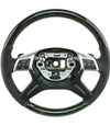14-18 Mercedes-Benz GL350 GL450 GL660 GL63 ML350 ML550 ML63 Poplar Anthracite Wood Leather Steering Wheel # 166-460-93-03-9E38